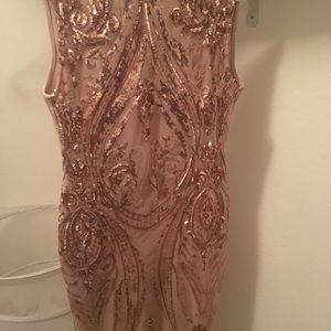 Rose gold sequins dress Jessica rich collection